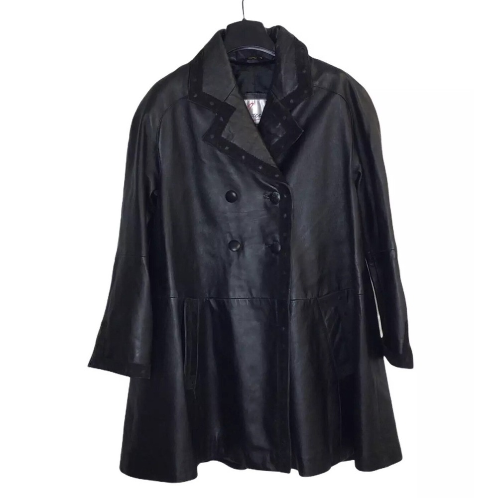 Vintage Excelled Leather‎ Jacket Small 2 Button Women's Ladies